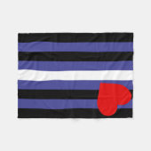 Leather Pride Flag Fleecedecke (Vorderseite (Horizontal))