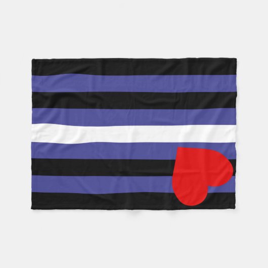 Leather Pride Flag Fleecedecke (Vorderseite (Horizontal))