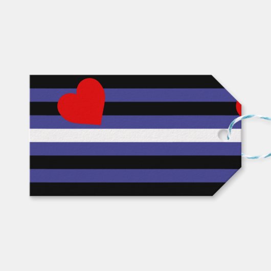 Leather Pride Flag Geschenkanhänger (Vorderseite (Horizontal))