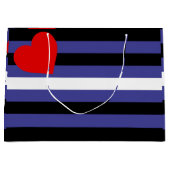 Leather Pride Flag Große Geschenktüte (Vorderseite)