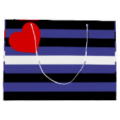 Leather Pride Flag Große Geschenktüte (Rückseite)