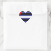 Leather Pride Flag Herz-Aufkleber (Tasche)