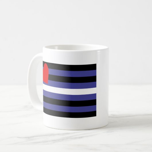 Leather Pride Flag Kaffeetasse (Vorderseite Links)