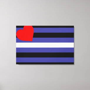 Leather Pride Flag Leinwanddruck