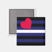 Leather Pride Flag Magnet (Vorderseite/Rückseite)
