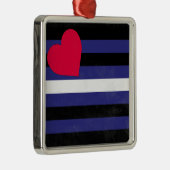 Leather Pride Flag Ornament Aus Metall (Rechts)