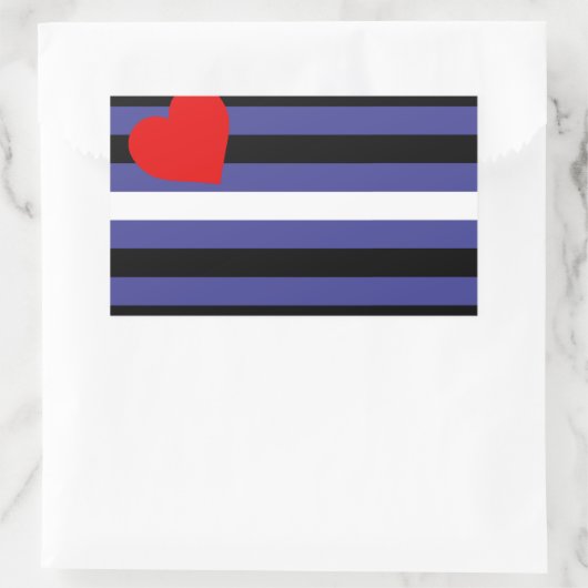Leather Pride Flag Rechteckiger Aufkleber (Tasche)