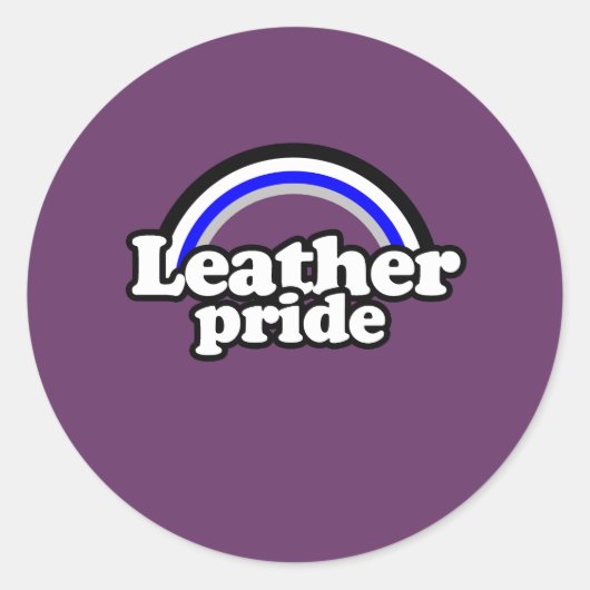 Leather Pride Flag Runder Aufkleber (Vorderseite)