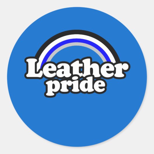 Leather Pride Flag Runder Aufkleber (Vorderseite)