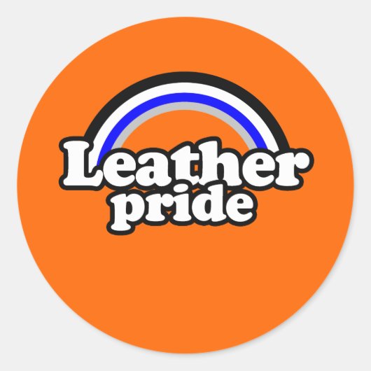 Leather Pride Flag Runder Aufkleber (Vorderseite)
