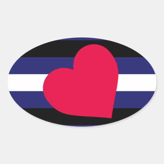LEATHER PRIDE FLAG STRIPES DESIGN OVALER AUFKLEBER (Vorderseite)