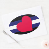 LEATHER PRIDE FLAG STRIPES DESIGN OVALER AUFKLEBER (Umschlag)