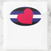 LEATHER PRIDE FLAG STRIPES DESIGN OVALER AUFKLEBER (Tasche)