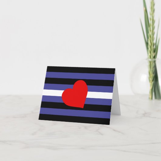 Leather Pride Flag und Herz Ankündigung (Vorderseite)