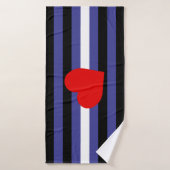 Leather Pride Flag und Herz Badehandtuch (Badehandtuch)