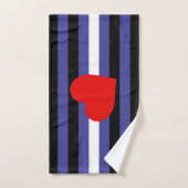 Leather Pride Flag und Herz Badhandtuch Set (Handtuch)