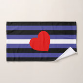 Leather Pride Flag und Herz Badhandtuch Set (Handtuch)