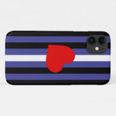 Leather Pride Flag und Herz Case-Mate iPhone Hülle (Rückseite (Horizontal))