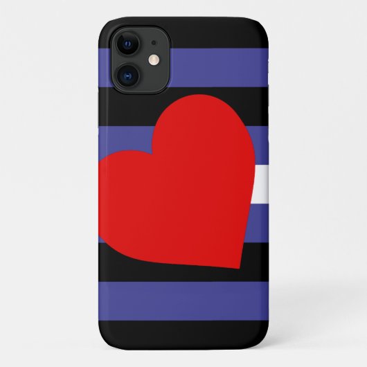 Leather Pride Flag und Herz Case-Mate iPhone Hülle (Rückseite)
