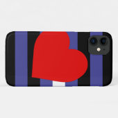 Leather Pride Flag und Herz Case-Mate iPhone Hülle (Rückseite (Horizontal))