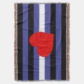Leather Pride Flag und Herz Decke (Vorderseite Vertikal)