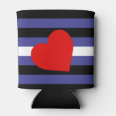 Leather Pride Flag und Herz Dosenkühler (Rückseite)