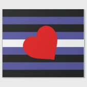 Leather Pride Flag und Herz Geschenkpapier (Flach)