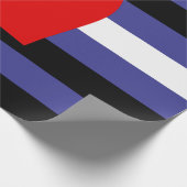 Leather Pride Flag und Herz Geschenkpapier (Ecke)