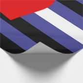 Leather Pride Flag und Herz Geschenkpapier (Ecke)