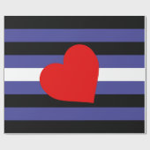 Leather Pride Flag und Herz Geschenkpapier (Flach)
