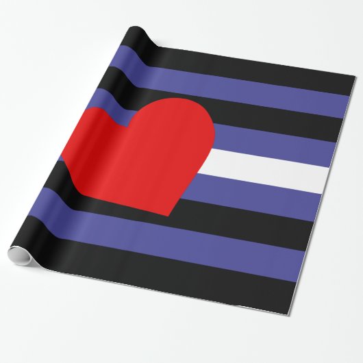 Leather Pride Flag und Herz Geschenkpapier (Ungerollt)