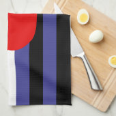 Leather Pride Flag und Herz Geschirrtuch (Viertel Falte)