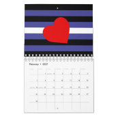 Leather Pride Flag und Herz Kalender (Feb 2027)