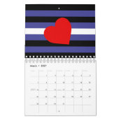 Leather Pride Flag und Herz Kalender (Mär 2027)