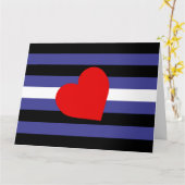 Leather Pride Flag und Herz Karte (Gelbe Blume)