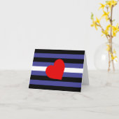 Leather Pride Flag und Herz Karte (Gelbe Blume)