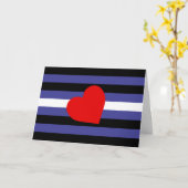 Leather Pride Flag und Herz Karte (Gelbe Blume)