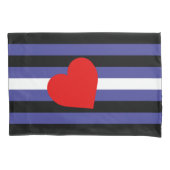 Leather Pride Flag und Herz Kissenbezug (Vorderseite-Links)