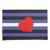 Leather Pride Flag und Herz Kissenbezug (Vorderseite-Rechts)