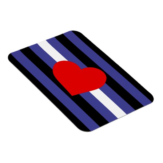Leather Pride Flag und Herz Magnet (Rechte Seite)