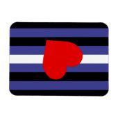 Leather Pride Flag und Herz Magnet (Horizontal)