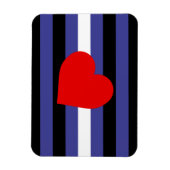 Leather Pride Flag und Herz Magnet (Vertikal)