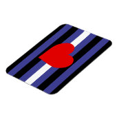 Leather Pride Flag und Herz Magnet (Linke Seite)