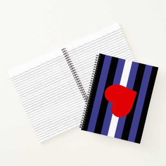 Leather Pride Flag und Herz Notizblock (Innenseite)