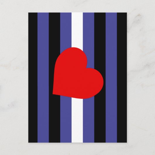 Leather Pride Flag und Herz Postkarte (Vorderseite)
