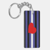 Leather Pride Flag und Herz Schlüsselanhänger (Vorderseite links)
