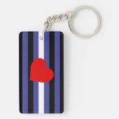 Leather Pride Flag und Herz Schlüsselanhänger (Rückseite)