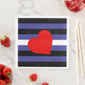Leather Pride Flag und Herz Serviette (Beispiel)