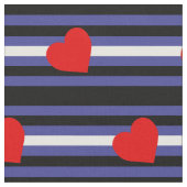 Leather Pride Flag und Herz Stoff (Nahaufnahme)