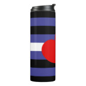 Leather Pride Flag und Herz Thermosbecher (Nach links gedreht)